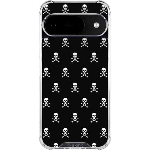 Skull and Crossbones (white) Google Pixel 10 Clear Case